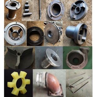 泥浆泵7.5kw水泵的弯头泵架泵壳泵联泵盖水泵轴承体叶轮水泵配件
