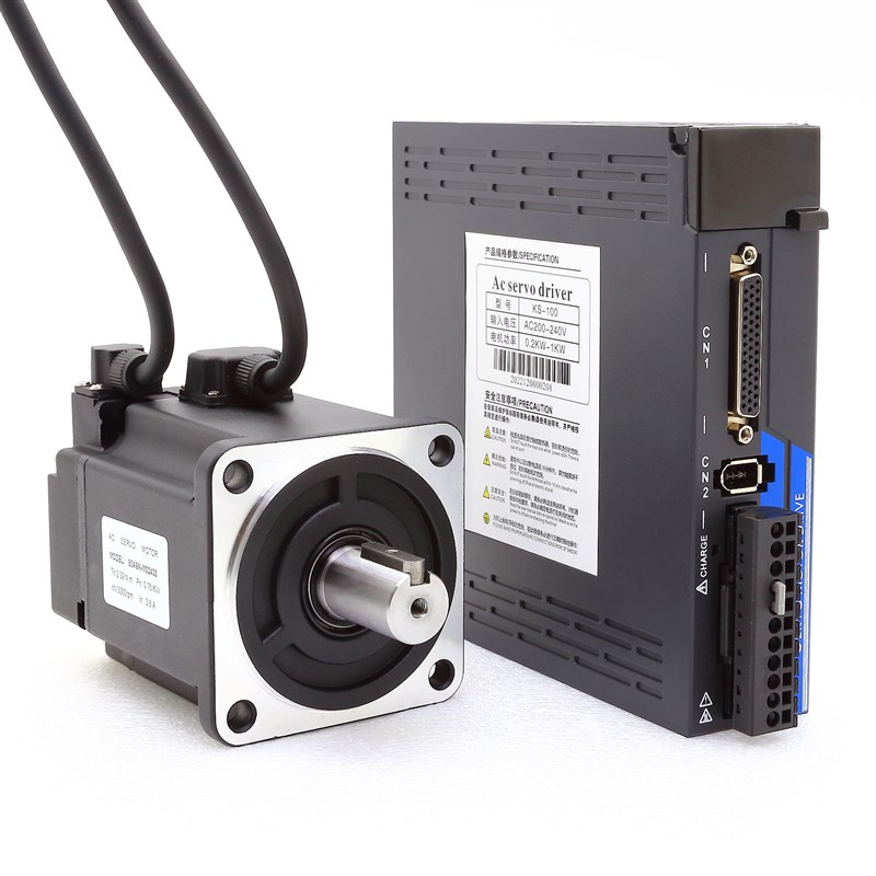 小型伺服马达套装交流220V控制器60 80 100w 400w 750wplc减速器