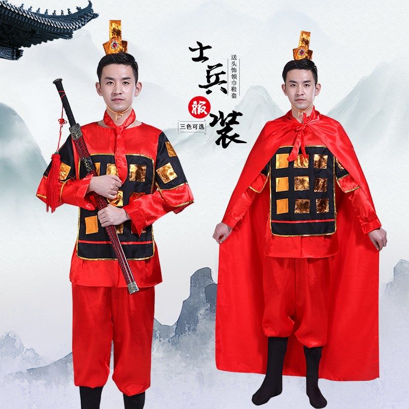 古代士兵服演出服男岳家军兵马俑将军盔甲汉服儿童满江红朗诵团服,男装,其他民族服装,淘宝优惠券,粉丝福利购,淘宝优惠卷