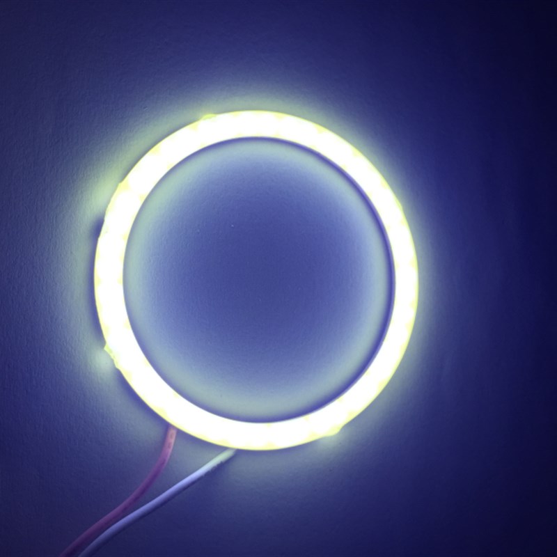 LED鹰眼圆形12V灯圈面发光红光圆圈灯24V汽车cob高亮12V蓝光灯圈