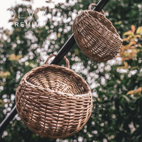 挂壁半壁吊篮挂篮悬挂壁挂式墙上盆篮子藤编吊兰花篮挂墙悬吊花盆