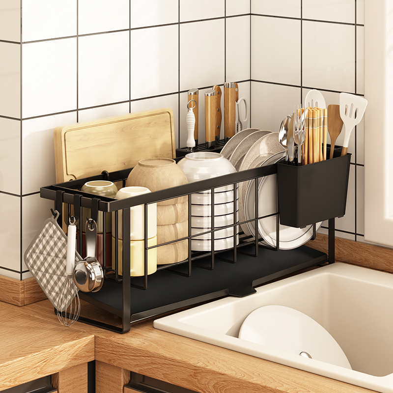 沥水碗盘架窄厨房窗台小碗筷沥水架洗碗槽水池置物架放水槽晾碗架