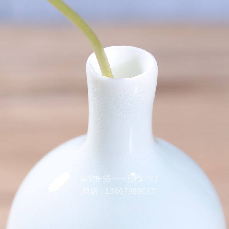 陶瓷花插花器 景德镇青瓷手绘小花瓶家居饰品功夫茶道摆件,家居饰品,花瓶,淘宝优惠券,粉丝福利购,淘宝优惠卷