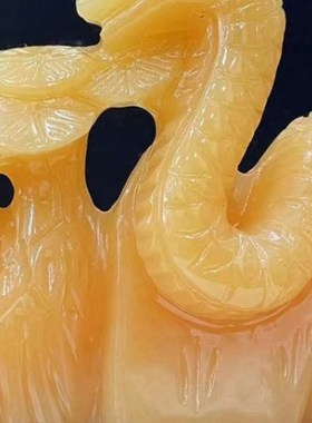 天然米黄玉生肖蛇摆件新中式客厅玄关酒柜家居装饰办公桌乔迁送礼