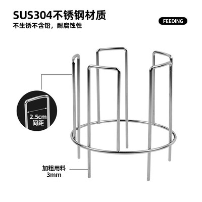 黄缘乌龟专用304不锈钢喂食器爬宠陆龟半水龟防争抢食盘食台水盘