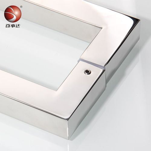 办公室木门玻璃门不锈钢拉手镜光亮面方管 简约家用店铺门把手