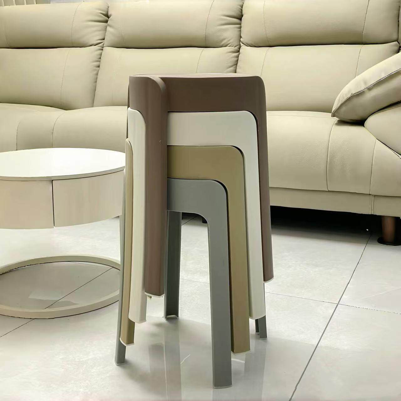 家用加厚塑料凳子可摞叠现代简约创意客厅圆凳餐桌椅子风车板凳,商业/办公家具,休闲椅/午休椅/骑马椅,淘宝优惠券,粉丝福利购,淘宝优惠卷