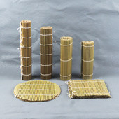 烤肉竹帘摆盘装 饰鲑鱼寿司竹帘 饰刺身青皮寿司卷火锅牛肉摆盘装