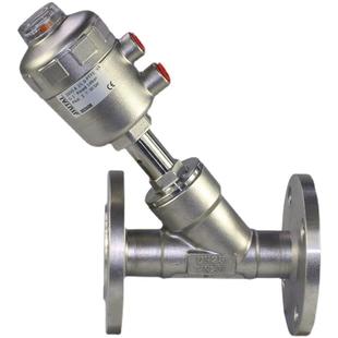 气动304不锈钢法兰角座阀Y型耐高温蒸汽阀DN15 20 25 32 40 50 65