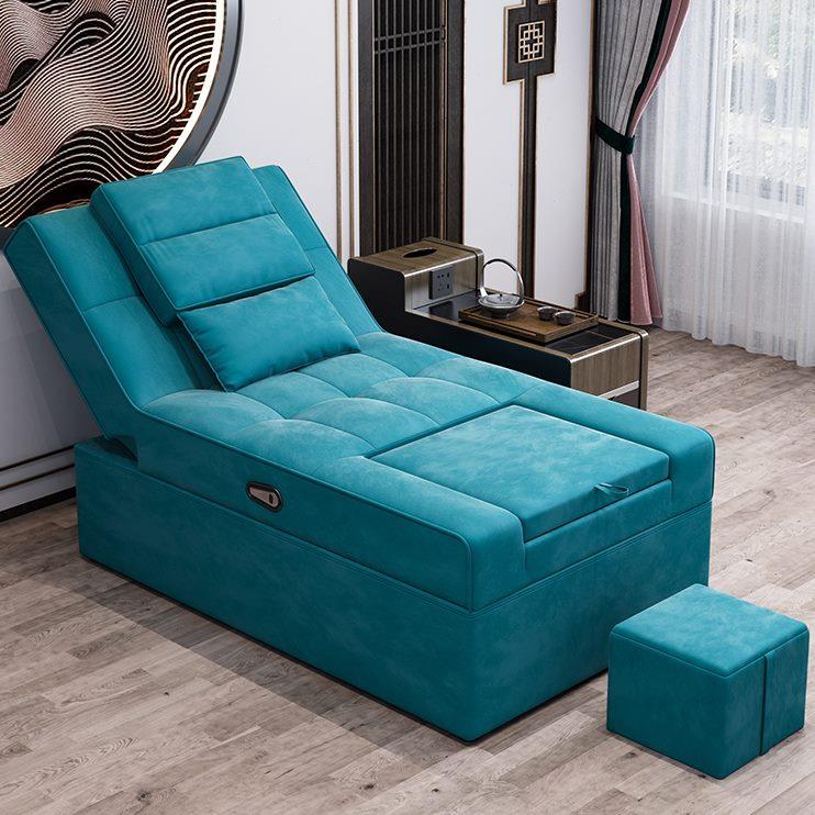 足浴床足采耳足疗沙发洗浴桑拿休息按摩椅电动洗脚沐一体泡脚躺椅