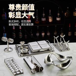 不锈钢KTV夜总会摆台用品全套水果盘专用酒吧话筒架商用桌面摆件