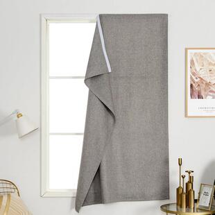 纯色魔术贴窗帘卧室门窗帘双面隔断窗帘粘贴柜窗帘试衣间窗帘定制