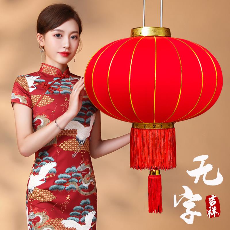 2024新款大红灯笼吊灯大门口23过新年装饰春节阳台户外中国风挂饰