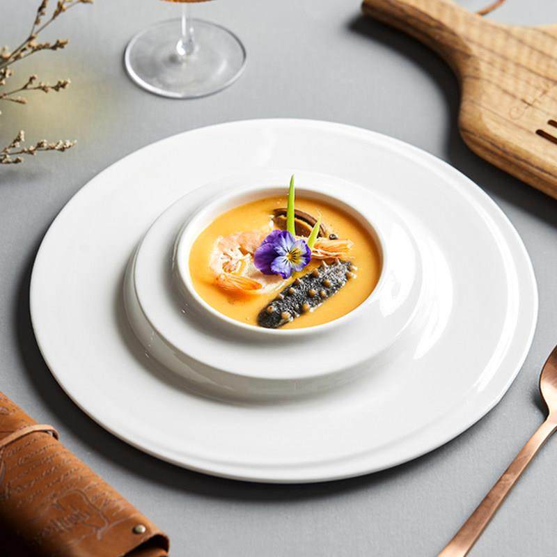 白色酒店餐具创意北欧餐具特色甜品盘子菜盘西餐厅法餐意境菜摆盘,餐饮具,盘,淘宝优惠券,粉丝福利购,淘宝优惠卷