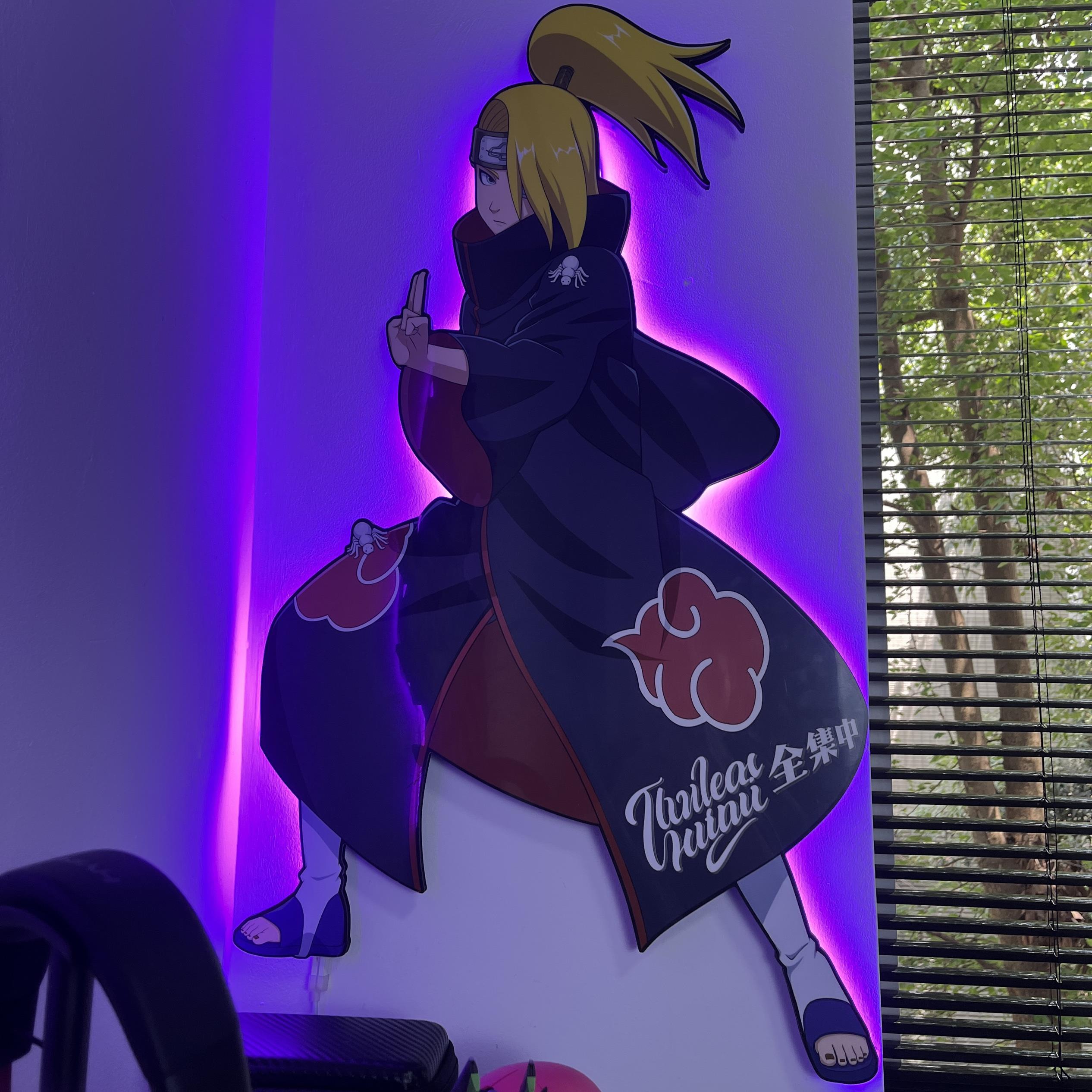 迪达拉灯光画 画火影海报模型周边摆件卧室小夜灯电竞房间气氛灯