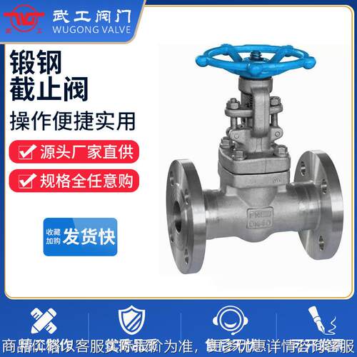 锻钢截止阀 J41H/Y 丝扣 法 锻钢锻不锈钢截止阀 A105 F11 F04