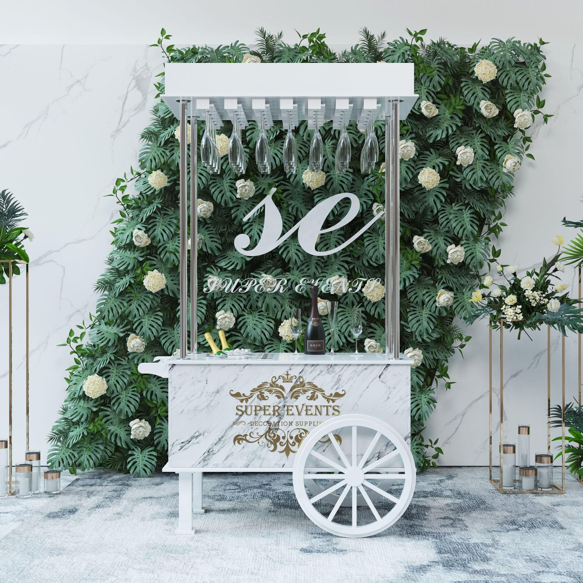 豪20230602华热示卖婚礼展车酒吧对婚庆派香槟推多功能大容量带轮