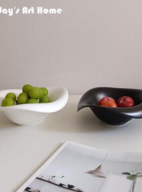 法式高波碗家用沙拉碗大型个性化面碗陶瓷餐具水果甜点汤碗