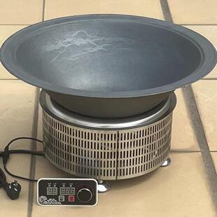 大炒锅大功率凹面电磁炉专用锅无涂层不沾锅铁锅炖蒸煮卤熏鸡熏肉