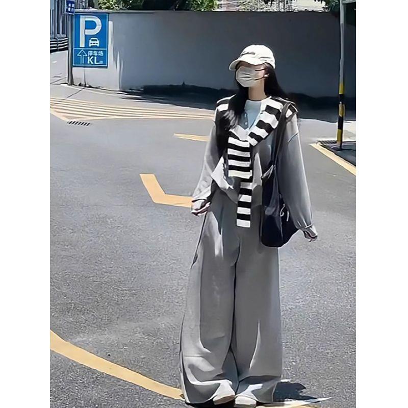 极速大码女装300斤休闲加厚卫衣套装胖mm秋冬季宽松百搭阔腿裤两