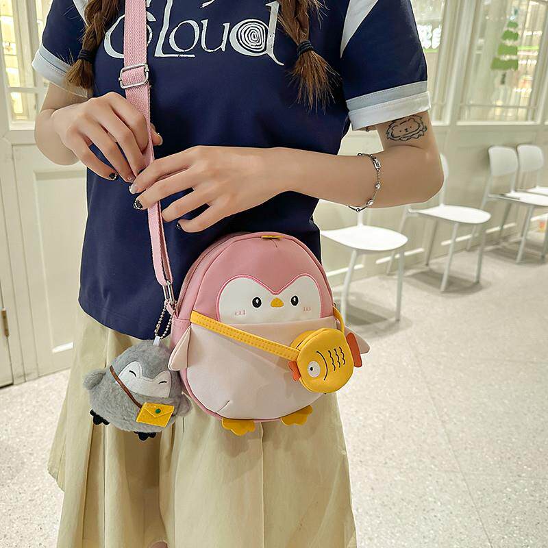 推荐帆布斜挎包女百搭ins少女夏季日系可爱学生小包包简约小众单