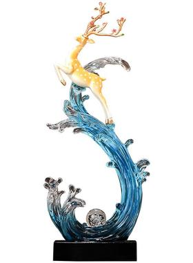 新品风生水起落地大型摆件