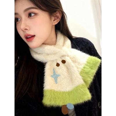 苹果核围巾保暖冬天生日礼