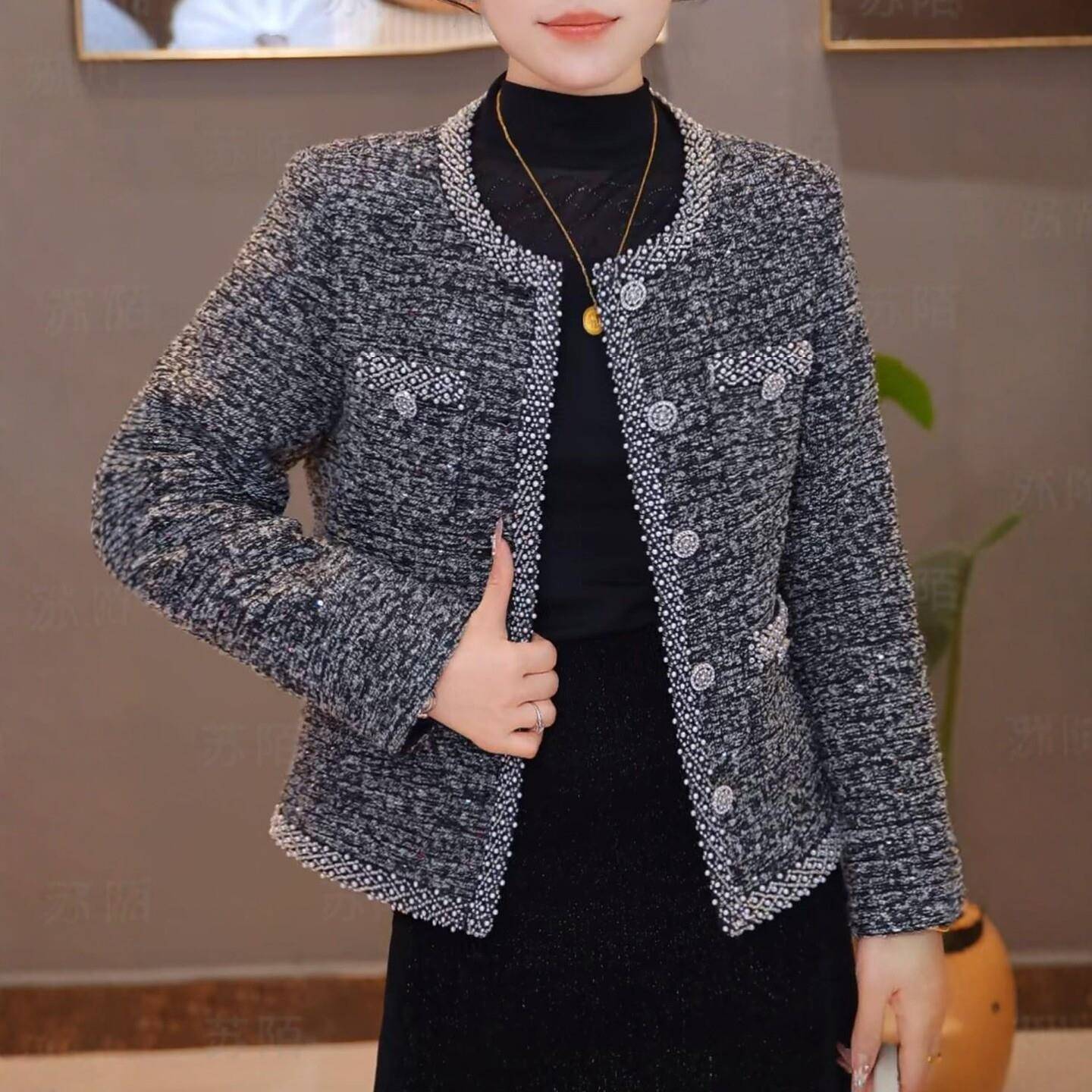极速气质小香风外套2026年轻奢百搭女士新款Q遮肉减龄法式通勤风