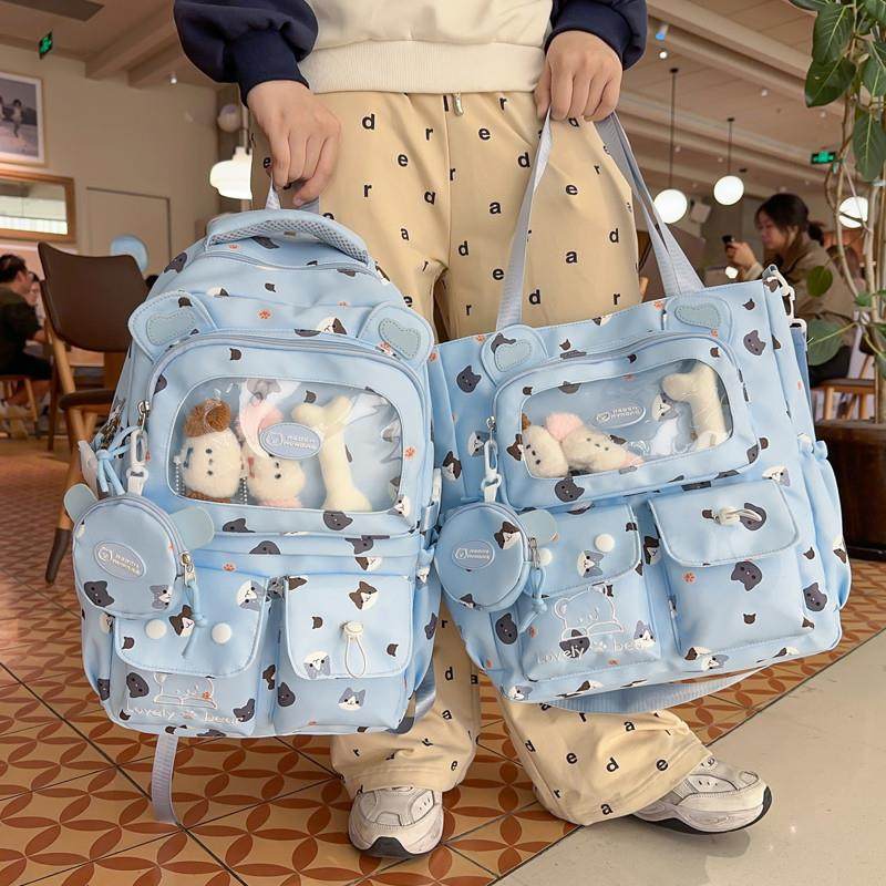 推荐书包女韩版可爱风猫咪小学生36年级背包日系初中生高中生双