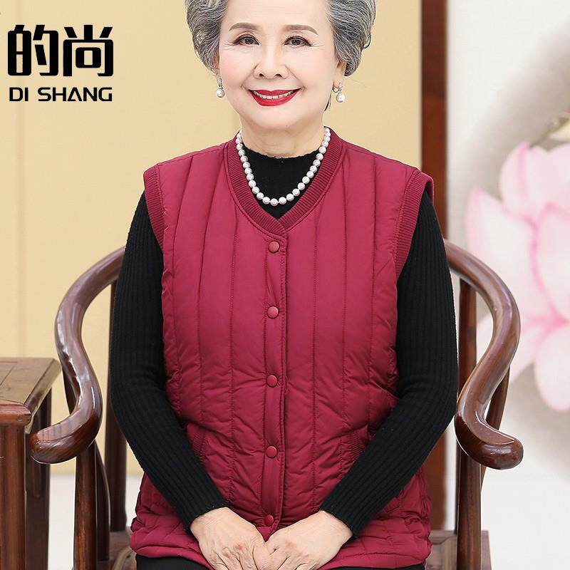 极速中老年人棉衣马甲女妈妈加绒加厚马夹60-70-80岁奶奶冬装背心