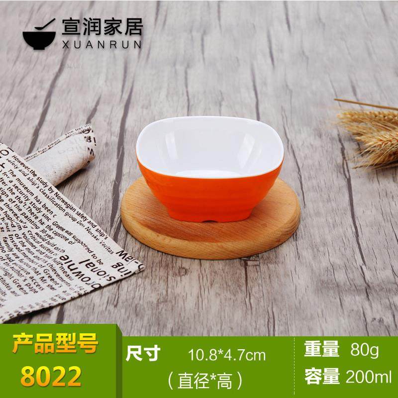 推荐密胺米饭碗快餐店餐厅商用3.5寸仿瓷小碗碟不烫手单耳碗粥碗