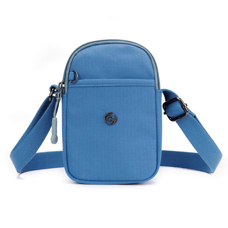 推荐斜挎手机包女新款中老年迷你小包包竖款零钱包单肩帆布包女手