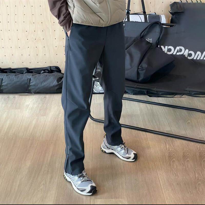 极速美式侧拉链软壳冲锋裤女春秋季微锥工装裤子户外三防水运动登