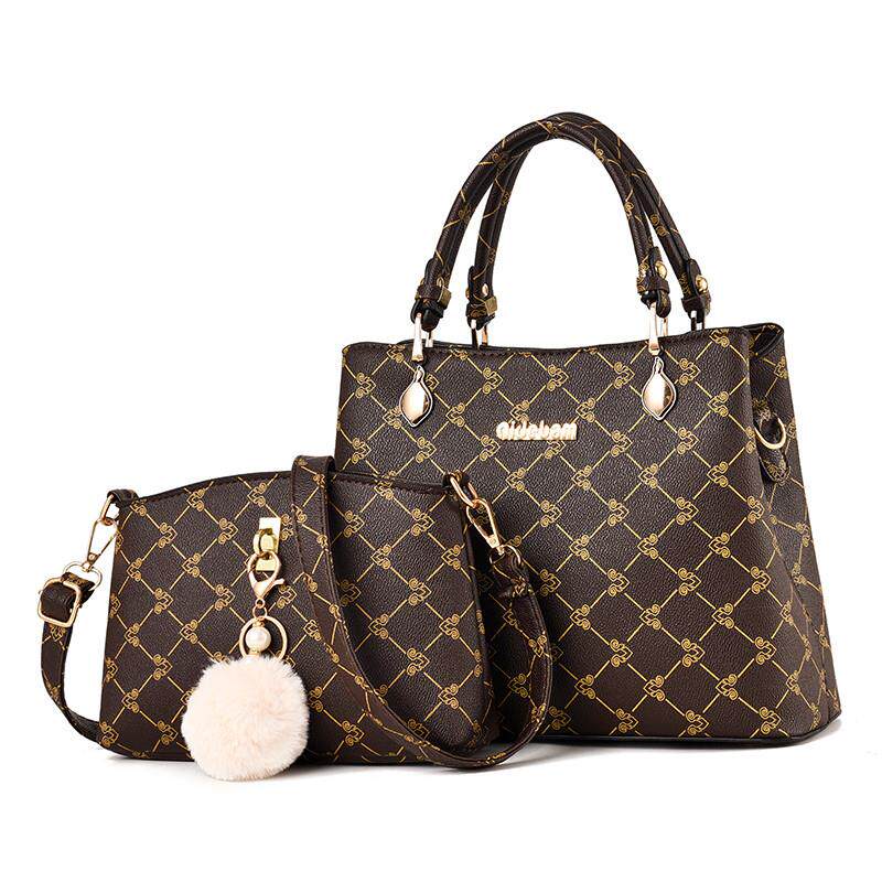 推荐子母包2025新款春季潮百搭简约大气单肩斜挎包大容量手提包女