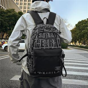 推荐书包男初中生高中生大学生简约百搭女双肩包大容量电脑休闲背