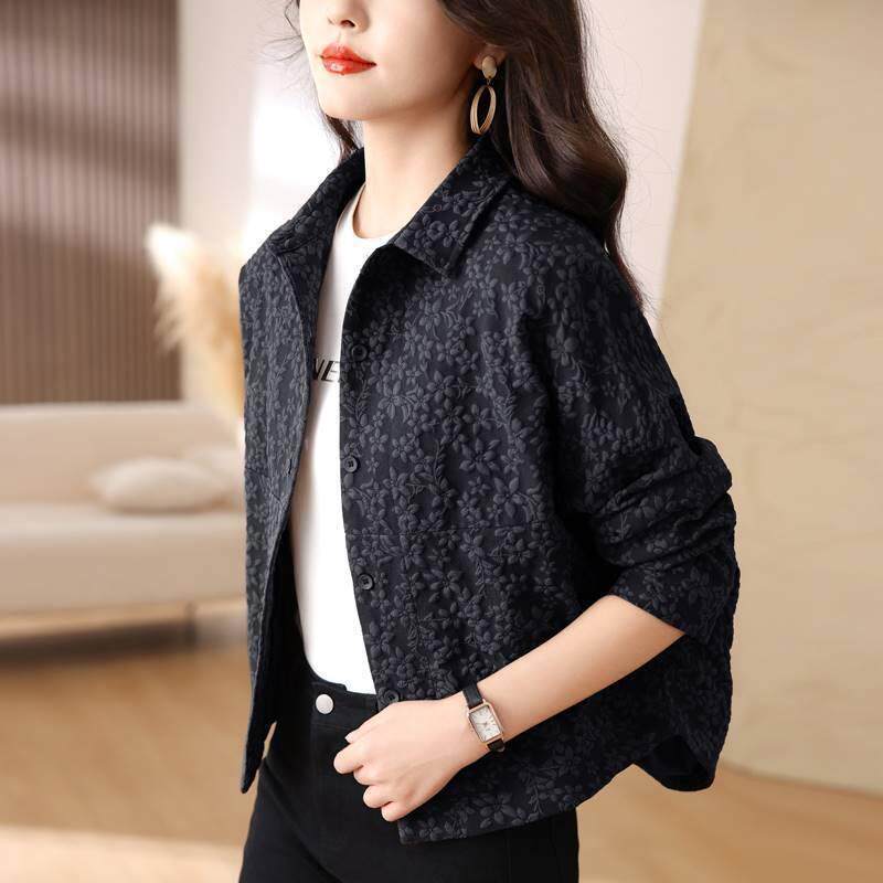 极速短外套女2026春秋韩版新款中年妈妈小个子休闲棒球服夹克开衫