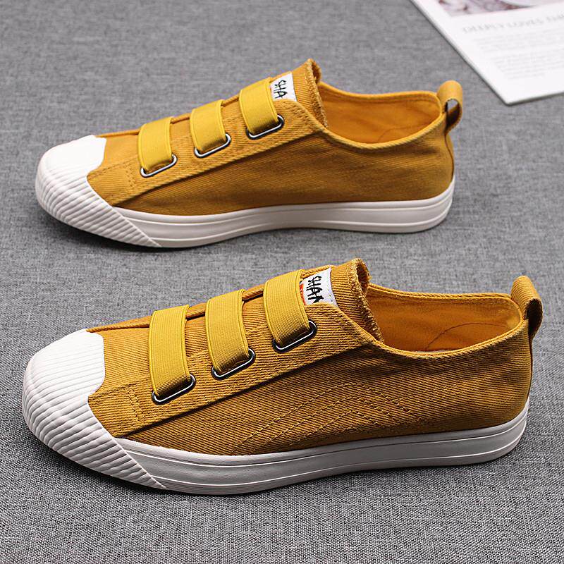 推荐男鞋新款百搭透气布鞋韩版潮流懒人帆布鞋男士套脚软底休闲平