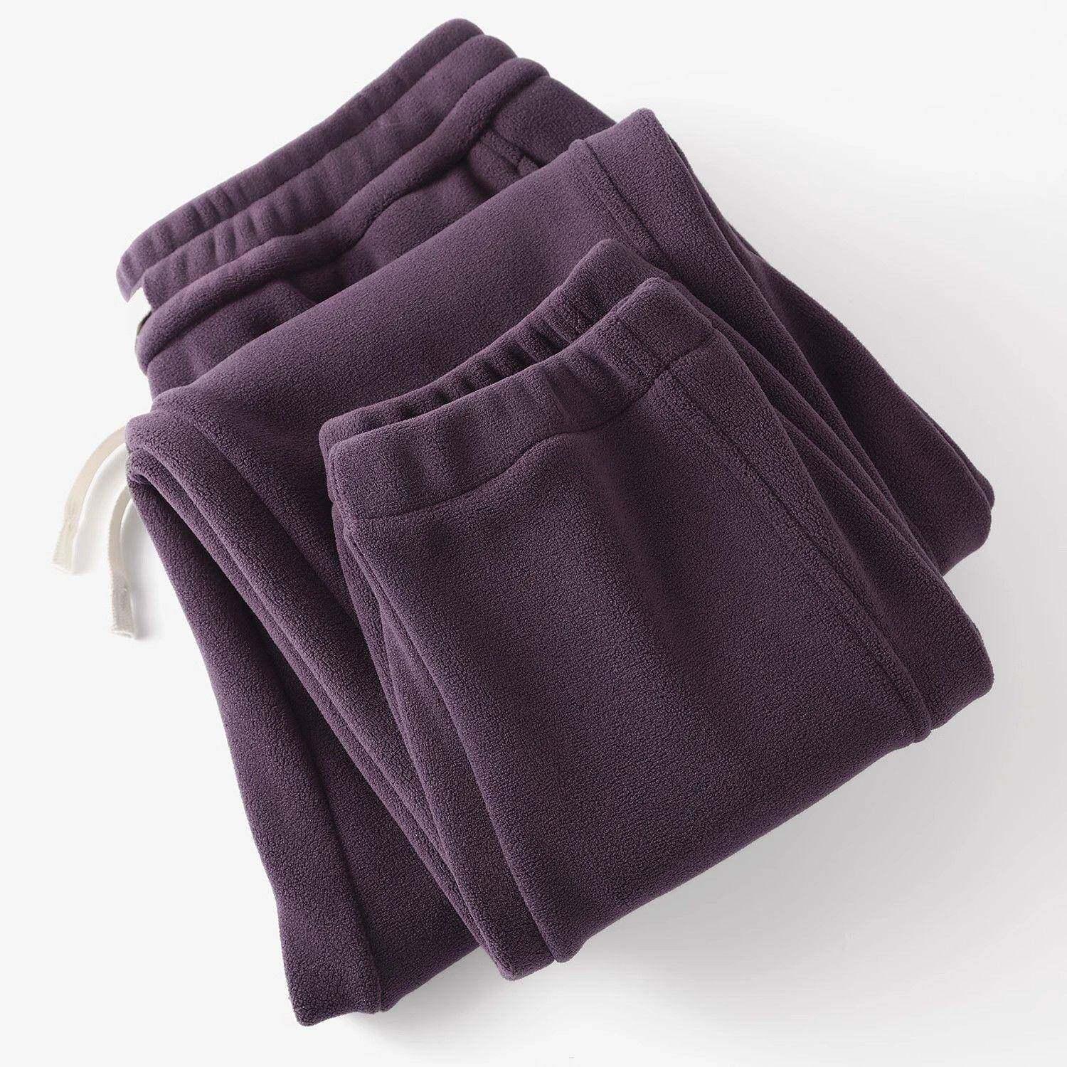 极速紫色更有韵味!酱紫色500G重磅奥粒绒束脚卫裤女厚实保暖抽绳