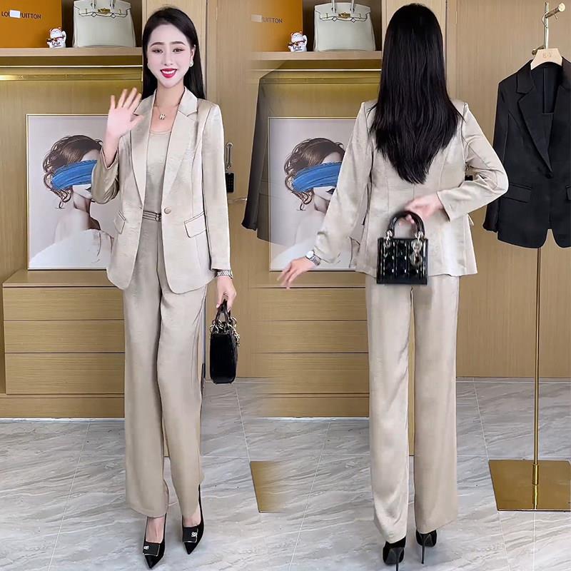 极速时尚小西装套装女2026春季新款高级感职业装西服外套阔腿裤三