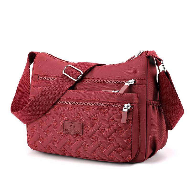 推荐牛津布斜挎包女士新款大容量休闲尼龙帆布中老年妈妈包女包单