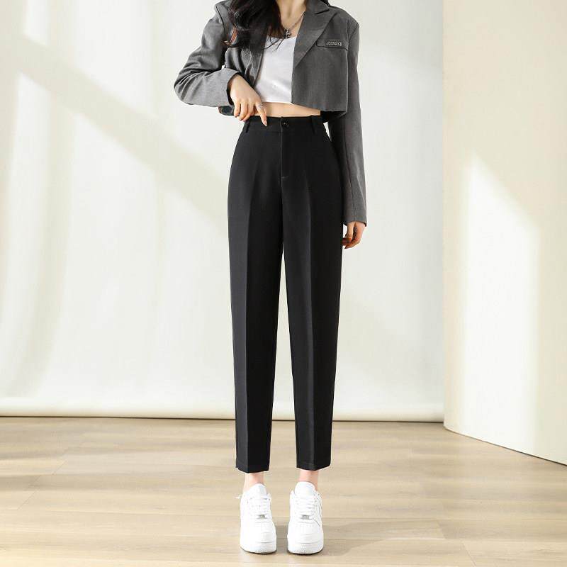 极速西装裤女2026春秋新款黑色裤子九分西裤大码休闲显瘦小个子哈