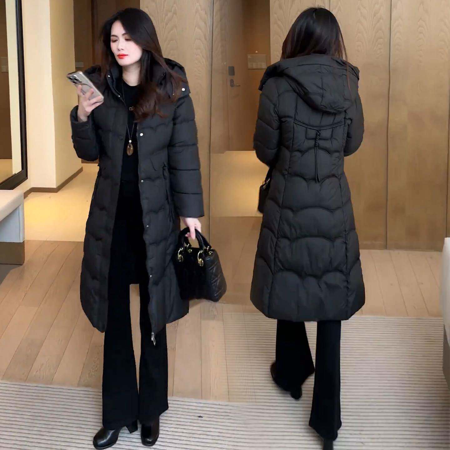 极速时尚羽绒棉服女2026冬季新款洋气连帽修身显瘦中长款保暖棉袄