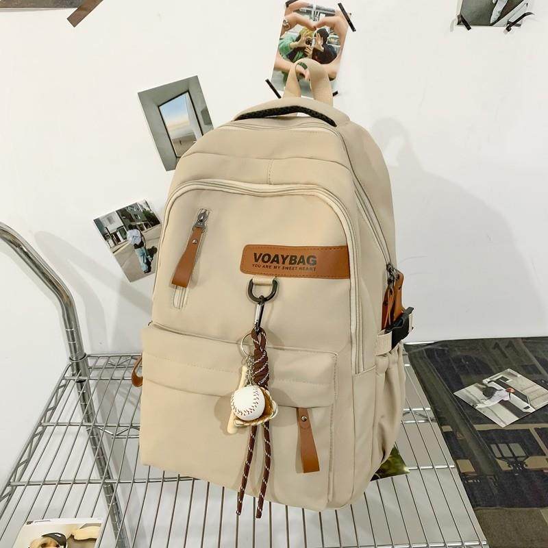 推荐双肩包男韩版休闲百搭大容量户外旅行轻便背包初高中大学生书