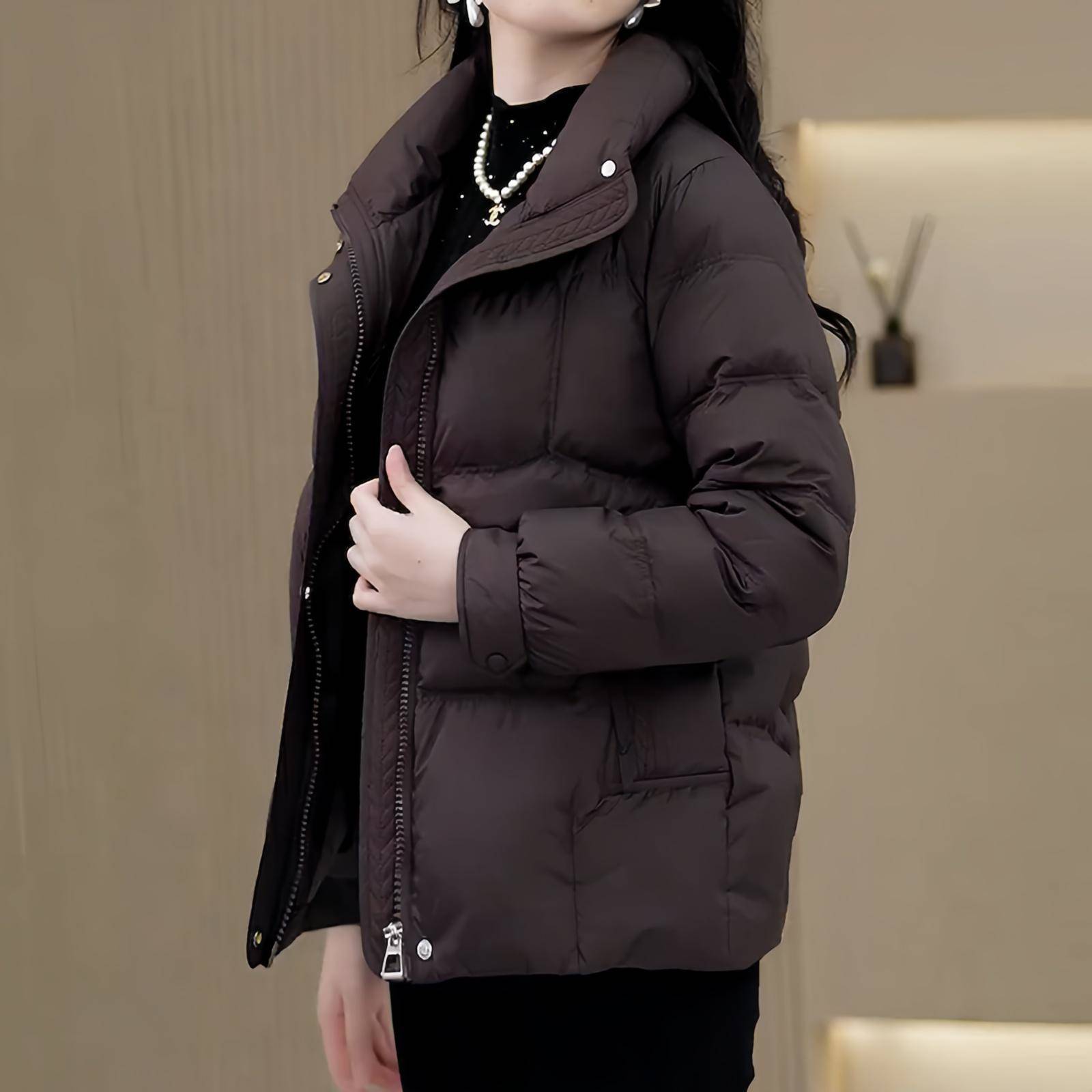 极速气质短款羽绒服女2026年冬季新款小个子中年妈妈装显瘦不臃肿