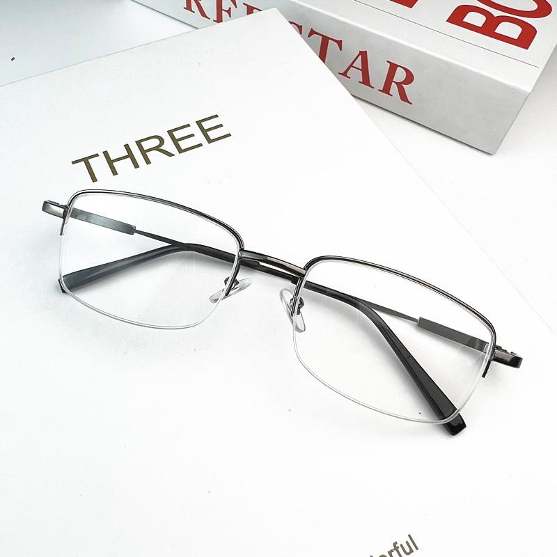 新品细腿超轻记忆眼镜架近视眼镜男可配度数清近视女0-1600度半