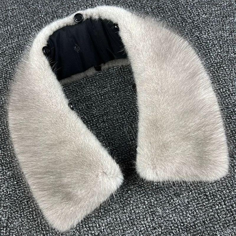 水貂毛领单卖真毛翻领整皮