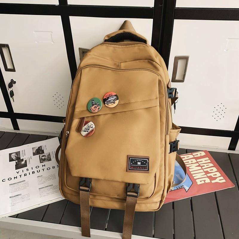 推荐双肩包男生韩版高颜值初高中大学生书包大容量户外旅行电脑背