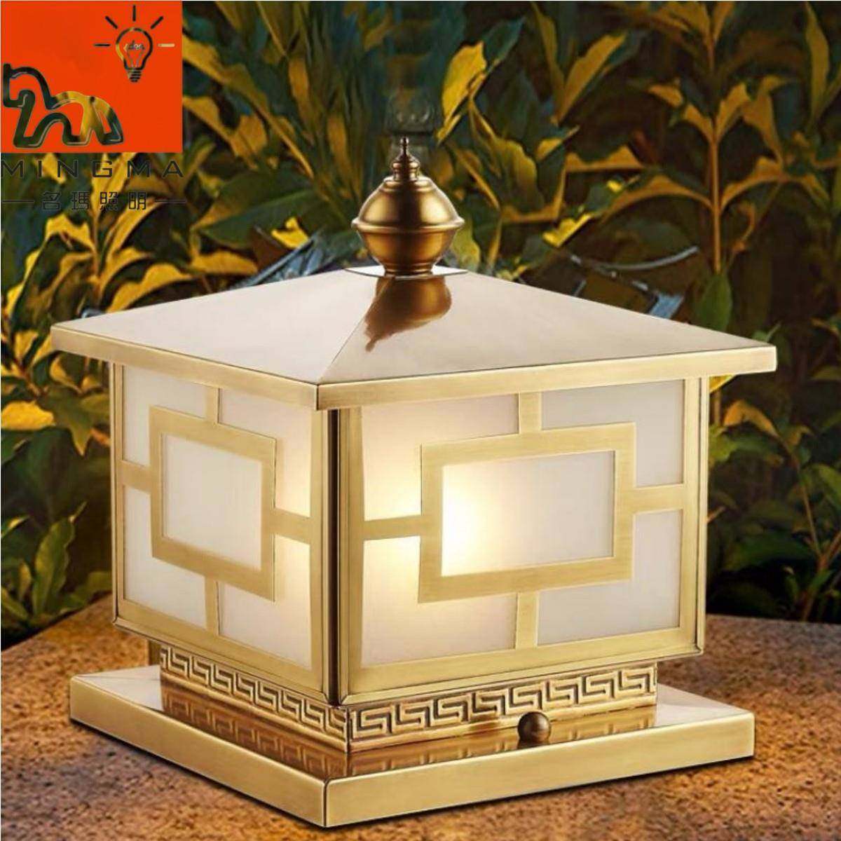 全铜中字太阳能柱头灯围墙灯户外防水庭院灯太阳能别墅大门柱子灯,家装灯饰光源,景观庭院灯饰,淘宝优惠券,粉丝福利购,淘宝优惠卷