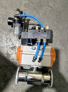 气动三联件快装球阀Q681F-16PDN25气动球阀Q611F-16P卫生级