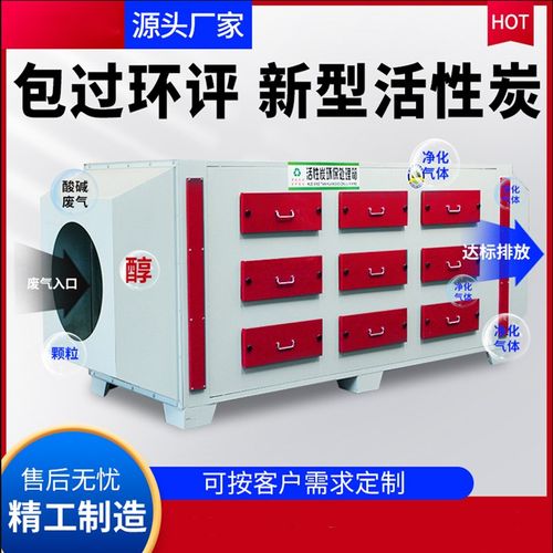 工业废气处理净化器二级干式过滤设备喷漆房活性R炭环保吸附箱除
